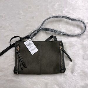 NWT INC International Concepts Giigi Crossbody olive green with Gold Accents‎